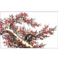 紅梅報(bào)春十字繡掛畫86*59cm