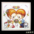 結婚物語十字繡掛畫20*20cm