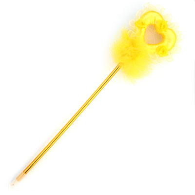 玫瑰花邊愛心羽毛工藝筆