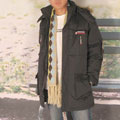 外貿(mào)原單時(shí)尚男士中長(zhǎng)款羽絨服[黑色]