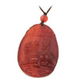 財運亨通紅瑪瑙玉器項鏈飾品
