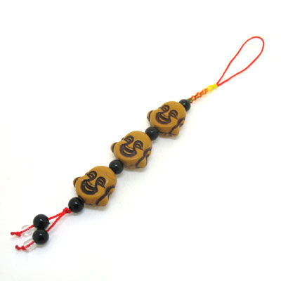 三個(gè)笑佛手機(jī)小飾品