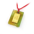 琉璃金鉑福字項(xiàng)鏈飾品