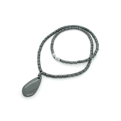 水滴保健石黑膽石項(xiàng)鏈/黑膽石飾品批發(fā)
