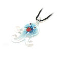 藍(lán)色小章魚琉璃墜