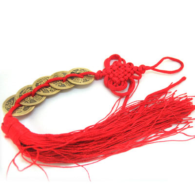 避邪化災(zāi)汽車(chē)飾品五帝錢(qián)幣中國(guó)結(jié)掛件