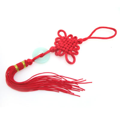 大紅中國結(jié)車掛件